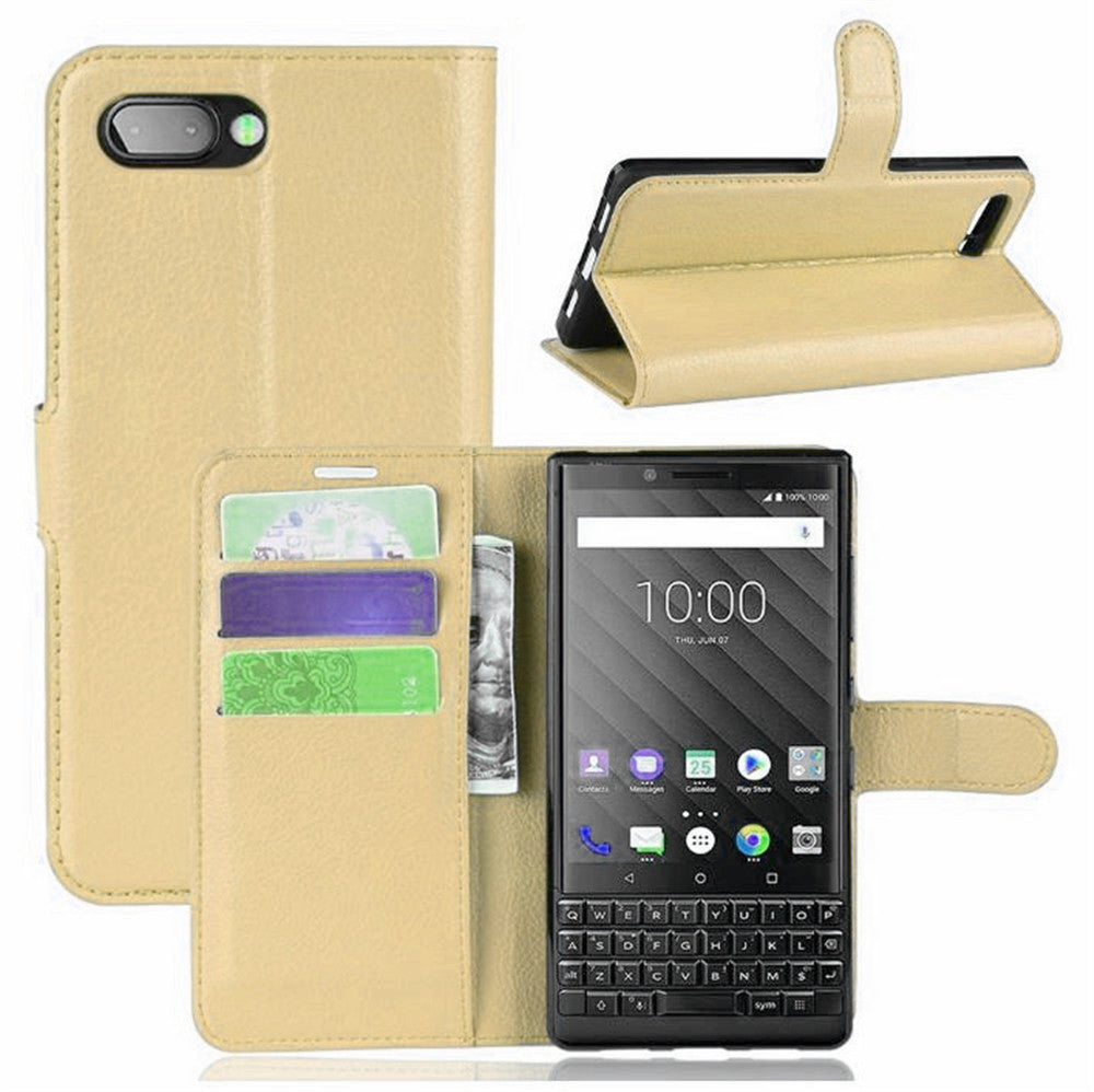 Leather Folio Wallet Case for Blackberry Key2 LE (Lite) Leather Folio Wallet Case for Blackberry Key2 LE (Lite)